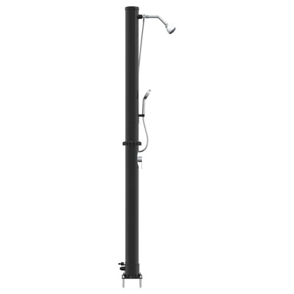 Outdoor Solar Shower Black 217 cm PVC and aluminium