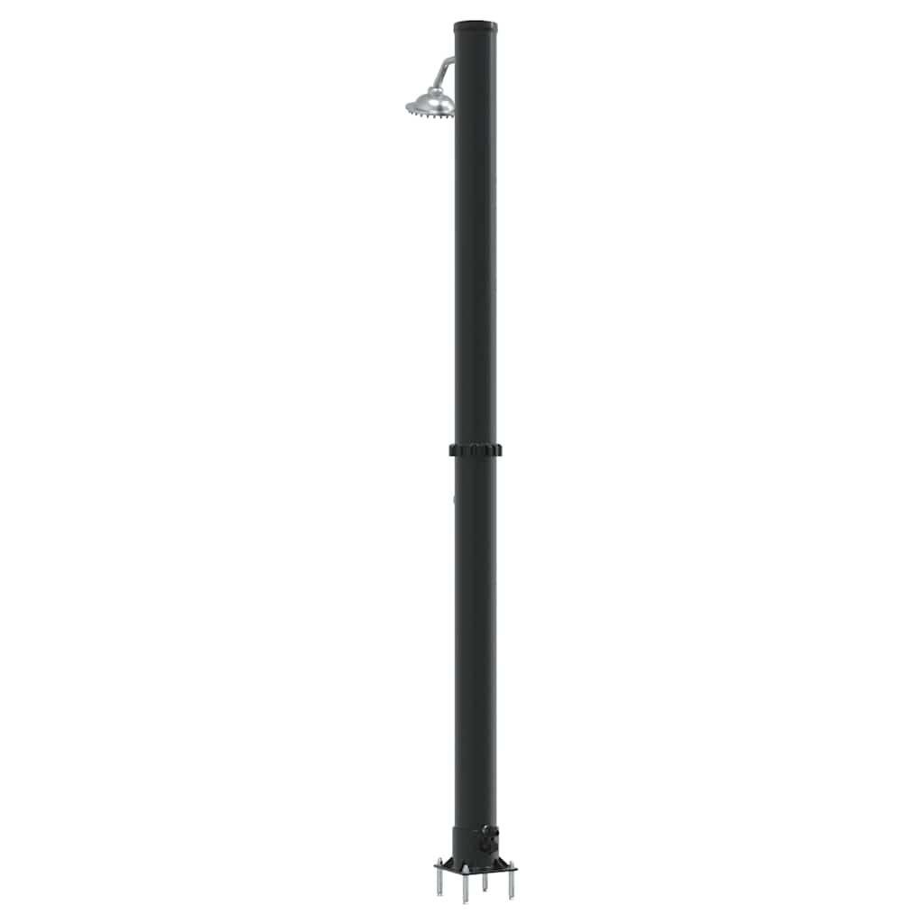 Outdoor Solar Shower Black 217 cm PVC and aluminium