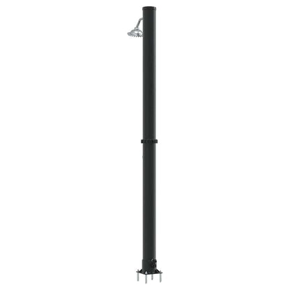 Outdoor Solar Shower Black 217 cm PVC and aluminium