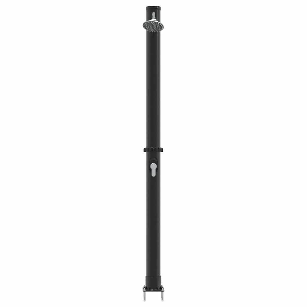 Outdoor Solar Shower Black 217 cm PVC and aluminium