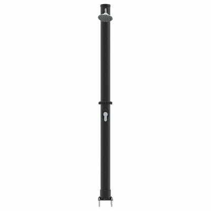 Outdoor Solar Shower Black 217 cm PVC and aluminium