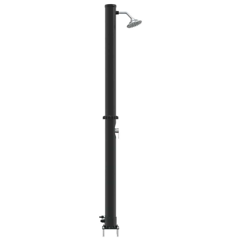 Outdoor Solar Shower Black 217 cm PVC and aluminium