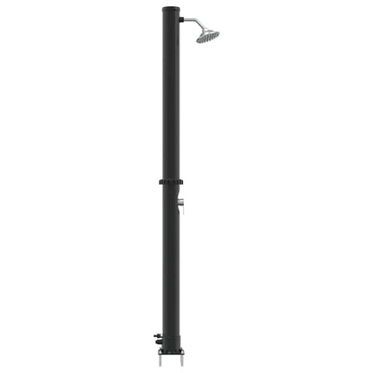 Outdoor Solar Shower Black 217 cm PVC and aluminium