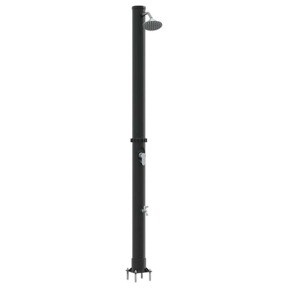 Outdoor Solar Shower Black 217 cm PVC and aluminium