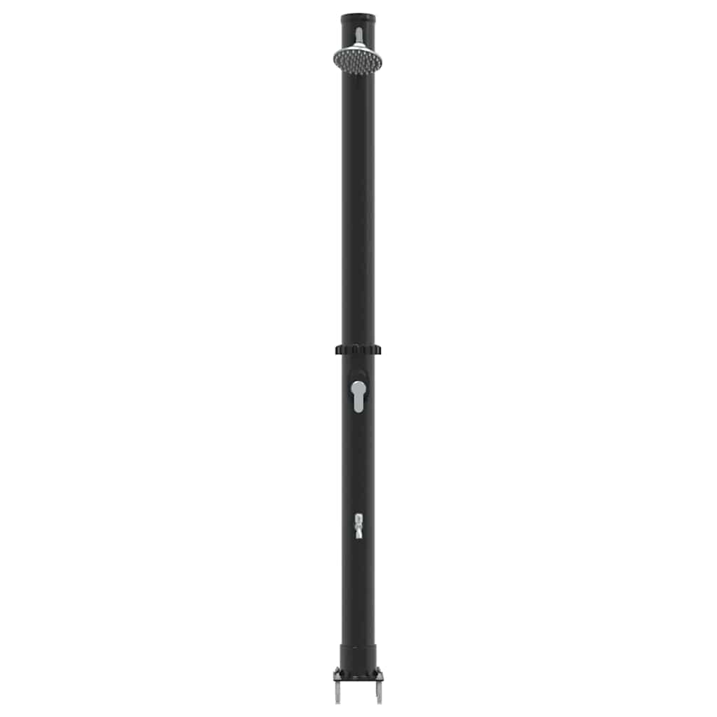 Outdoor Solar Shower Black 217 cm PVC and aluminium