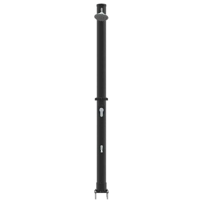 Outdoor Solar Shower Black 217 cm PVC and aluminium