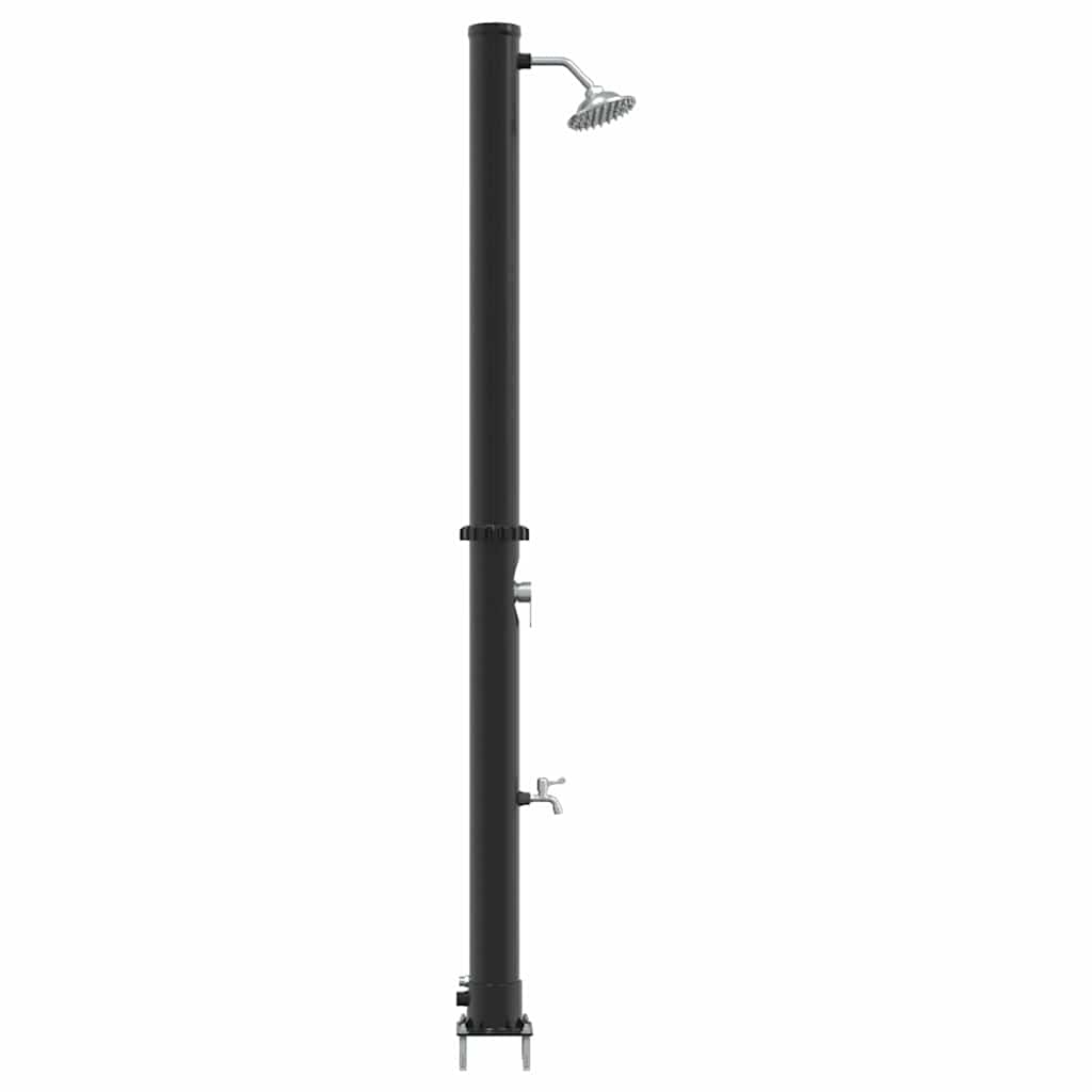 Outdoor Solar Shower Black 217 cm PVC and aluminium