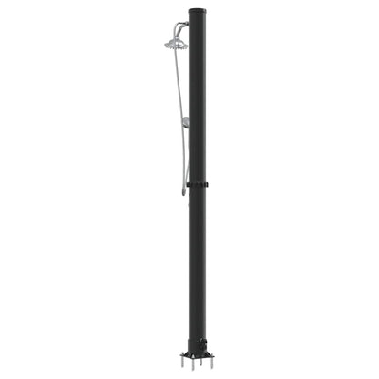 Outdoor Solar Shower Black 217 cm PVC and aluminium