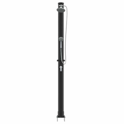 Outdoor Solar Shower Black 217 cm PVC and aluminium
