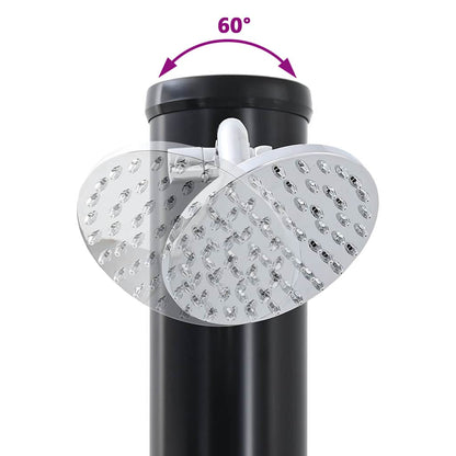 Outdoor Solar Shower Black 217 cm PVC and aluminium