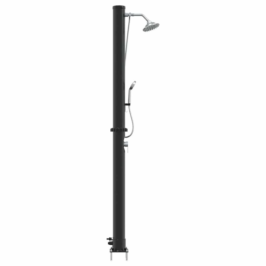 Outdoor Solar Shower Black 217 cm PVC and aluminium