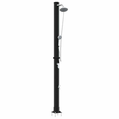 Outdoor Solar Shower Black 217 cm PVC and aluminium