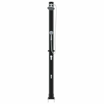 Outdoor Solar Shower Black 217 cm PVC and aluminium