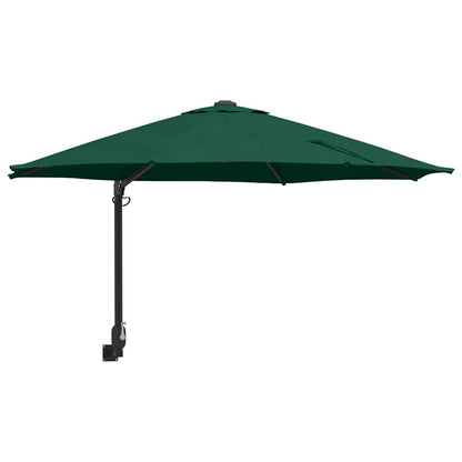 Garden Parasol Green and Black 248 x 248 x 148 cm