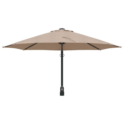 Garden Parasol Taupe and Black 248 x 248 x 148 cm