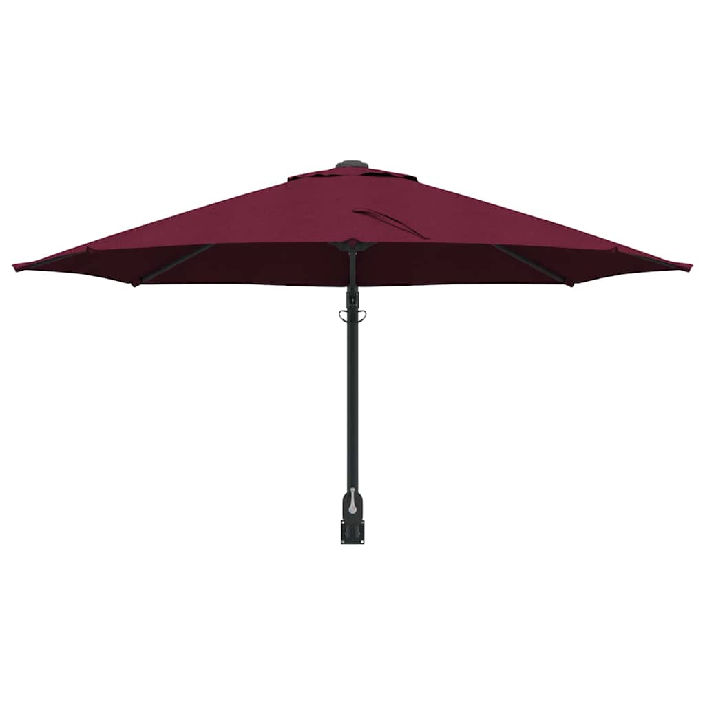 Garden Parasol Red and Black 248 x 248 x 148 cm