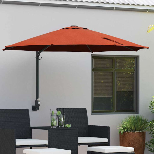 Garden Parasol Red and Black 248 x 248 x 148 cm