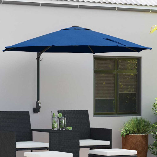 Garden Parasol Blue and Black 248 x 248 x 148 cm