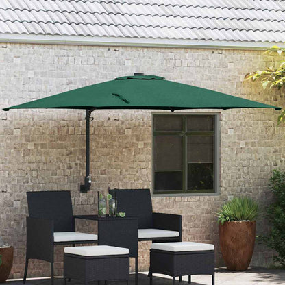 Garden Parasol Green and Black 248.5 x 247.5 x 160 cm