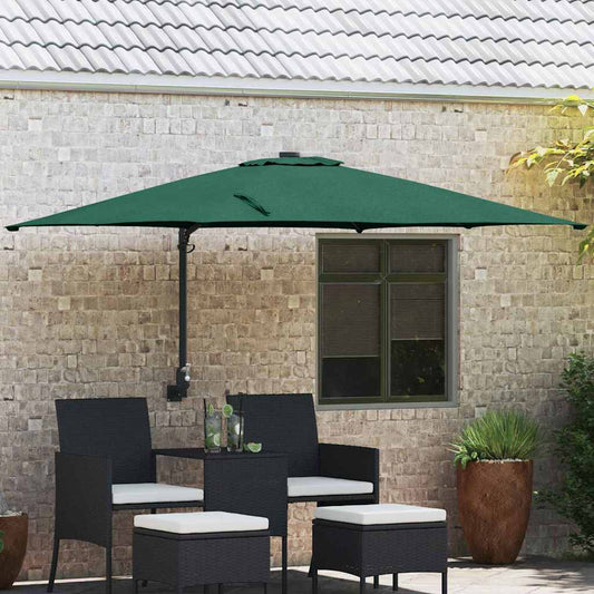 Garden Parasol Green and Black 248.5 x 247.5 x 160 cm