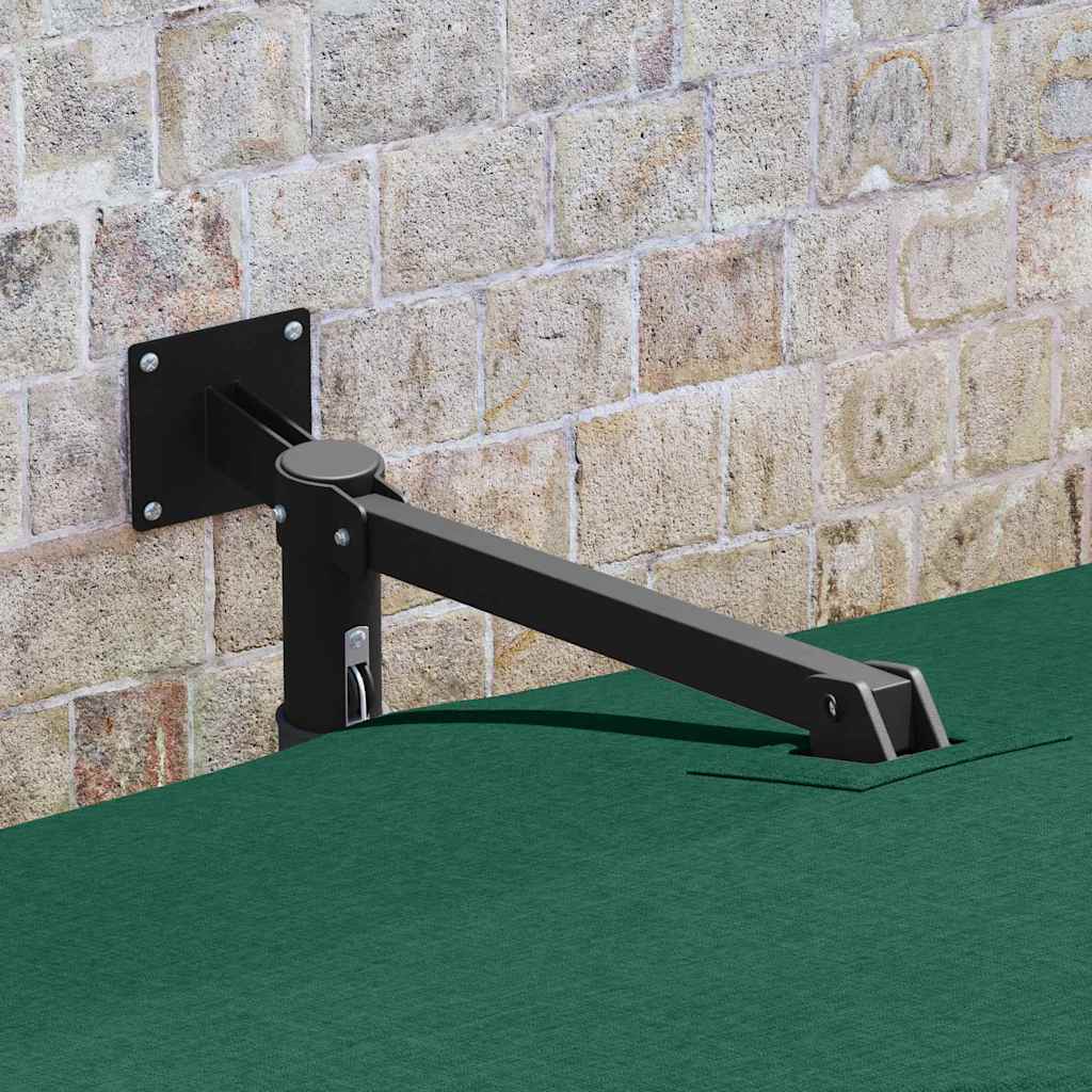 Garden Parasol Green and Black 248.5 x 247.5 x 160 cm