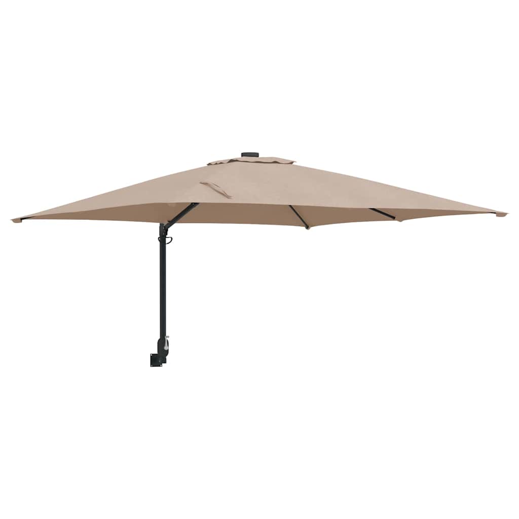 Garden Parasol Taupe and Black 248.5 x 247.5 x 160 cm
