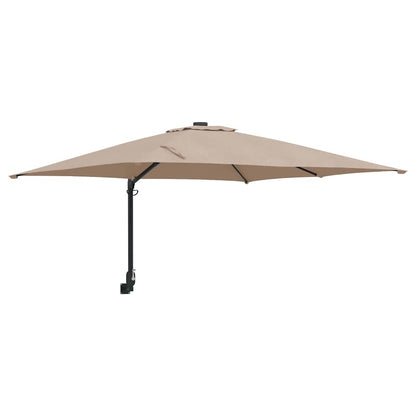 Garden Parasol Taupe and Black 248.5 x 247.5 x 160 cm