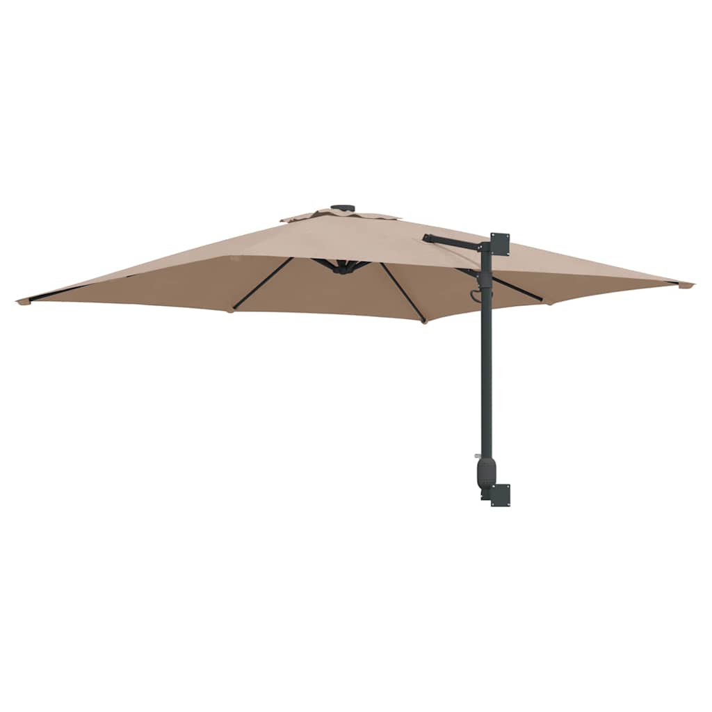 Garden Parasol Taupe and Black 248.5 x 247.5 x 160 cm