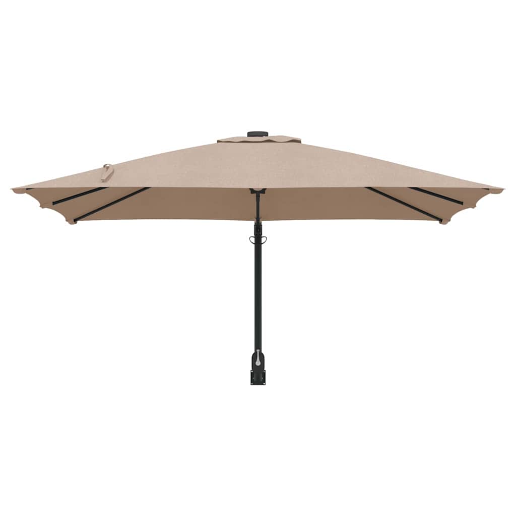 Garden Parasol Taupe and Black 248.5 x 247.5 x 160 cm
