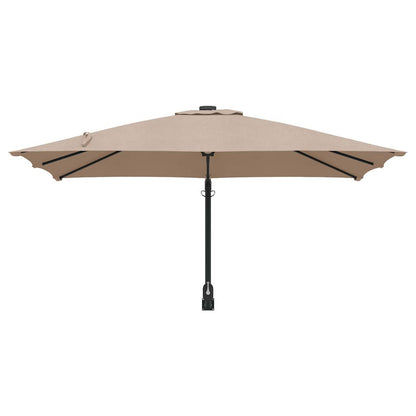 Garden Parasol Taupe and Black 248.5 x 247.5 x 160 cm