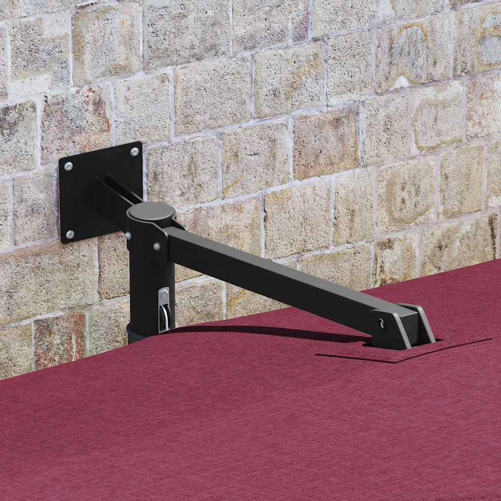 Garden Parasol Red and Black 248.5 x 247.5 x 160 cm