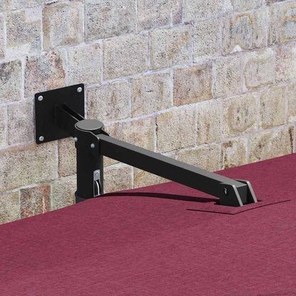 Garden Parasol Red and Black 248.5 x 247.5 x 160 cm