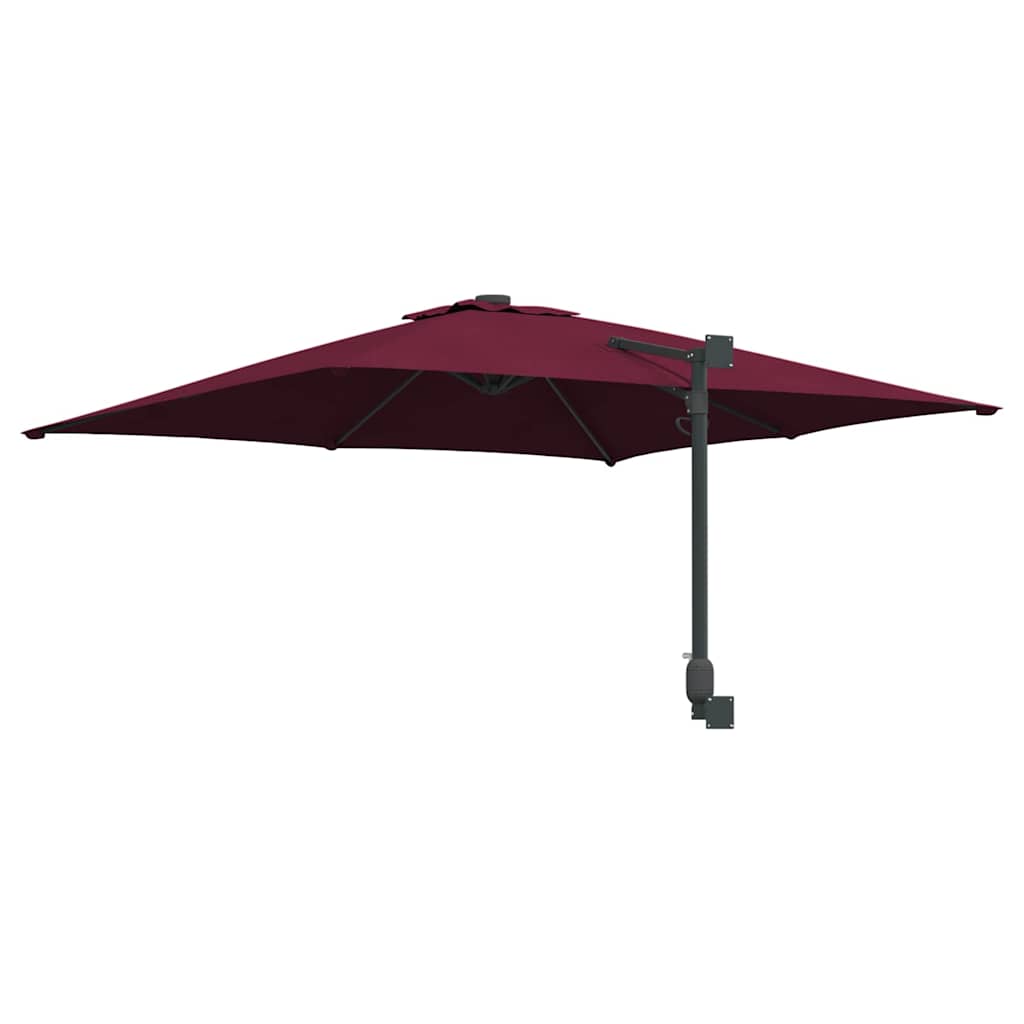 Garden Parasol Red and Black 248.5 x 247.5 x 160 cm