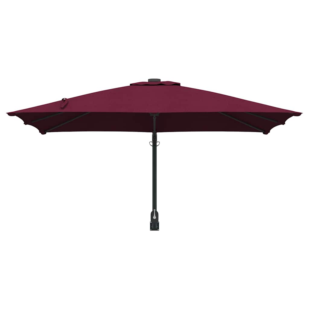 Garden Parasol Red and Black 248.5 x 247.5 x 160 cm