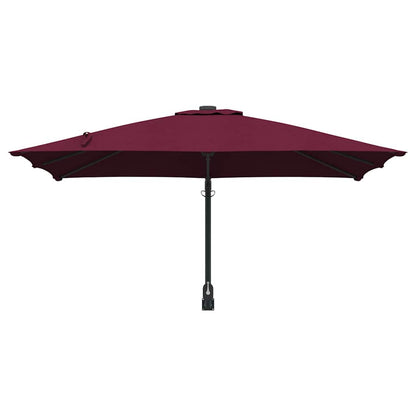 Garden Parasol Red and Black 248.5 x 247.5 x 160 cm
