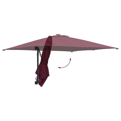 Garden Parasol Red and Black 248.5 x 247.5 x 160 cm