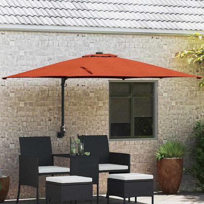 Garden Parasol Red and Black 248.5 x 247.5 x 160 cm