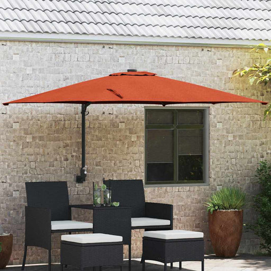 Garden Parasol Red and Black 248.5 x 247.5 x 160 cm