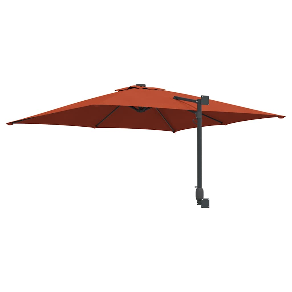 Garden Parasol Red and Black 248.5 x 247.5 x 160 cm