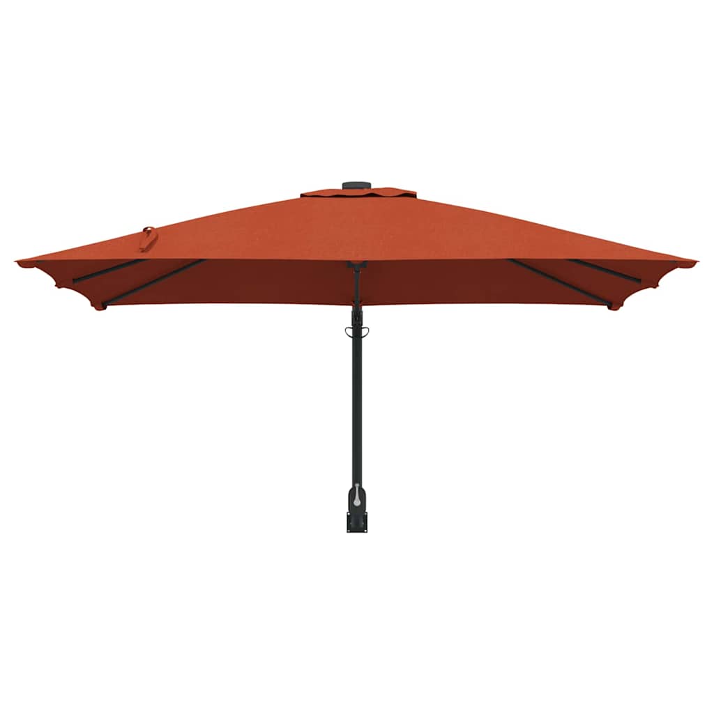 Garden Parasol Red and Black 248.5 x 247.5 x 160 cm