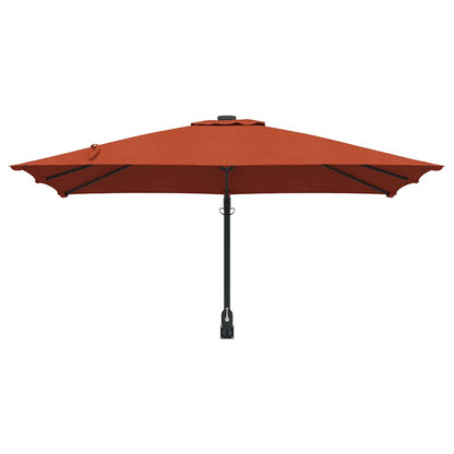 Garden Parasol Red and Black 248.5 x 247.5 x 160 cm