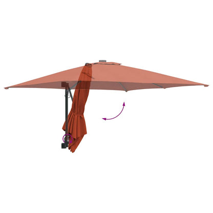 Garden Parasol Red and Black 248.5 x 247.5 x 160 cm