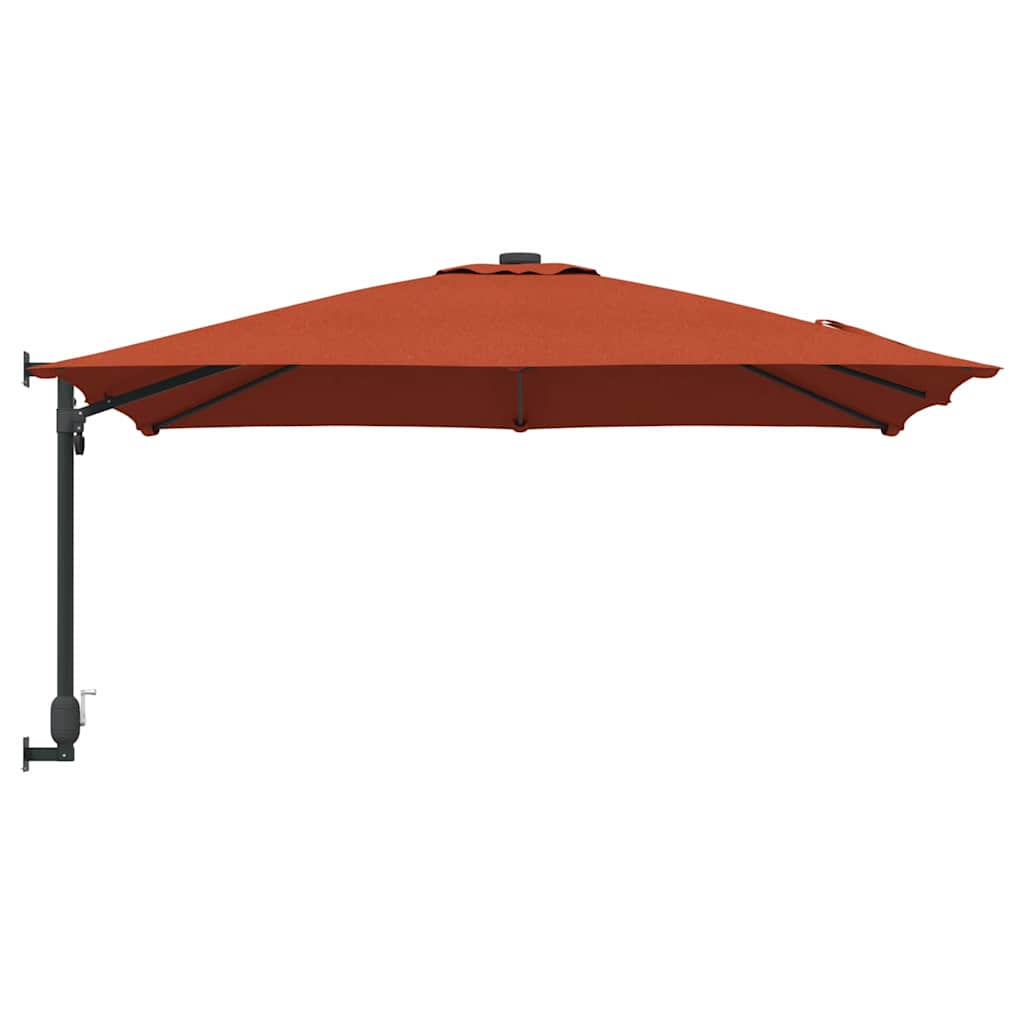 Garden Parasol Red and Black 248.5 x 247.5 x 160 cm