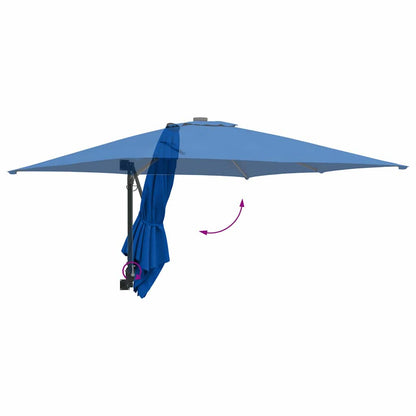 Garden Parasol Blue and Black 248.5 x 247.5 x 160 cm