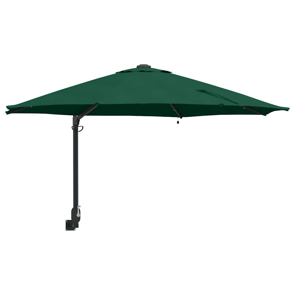 Garden Parasol Manual Green and Black 248 x 248 x 148 cm