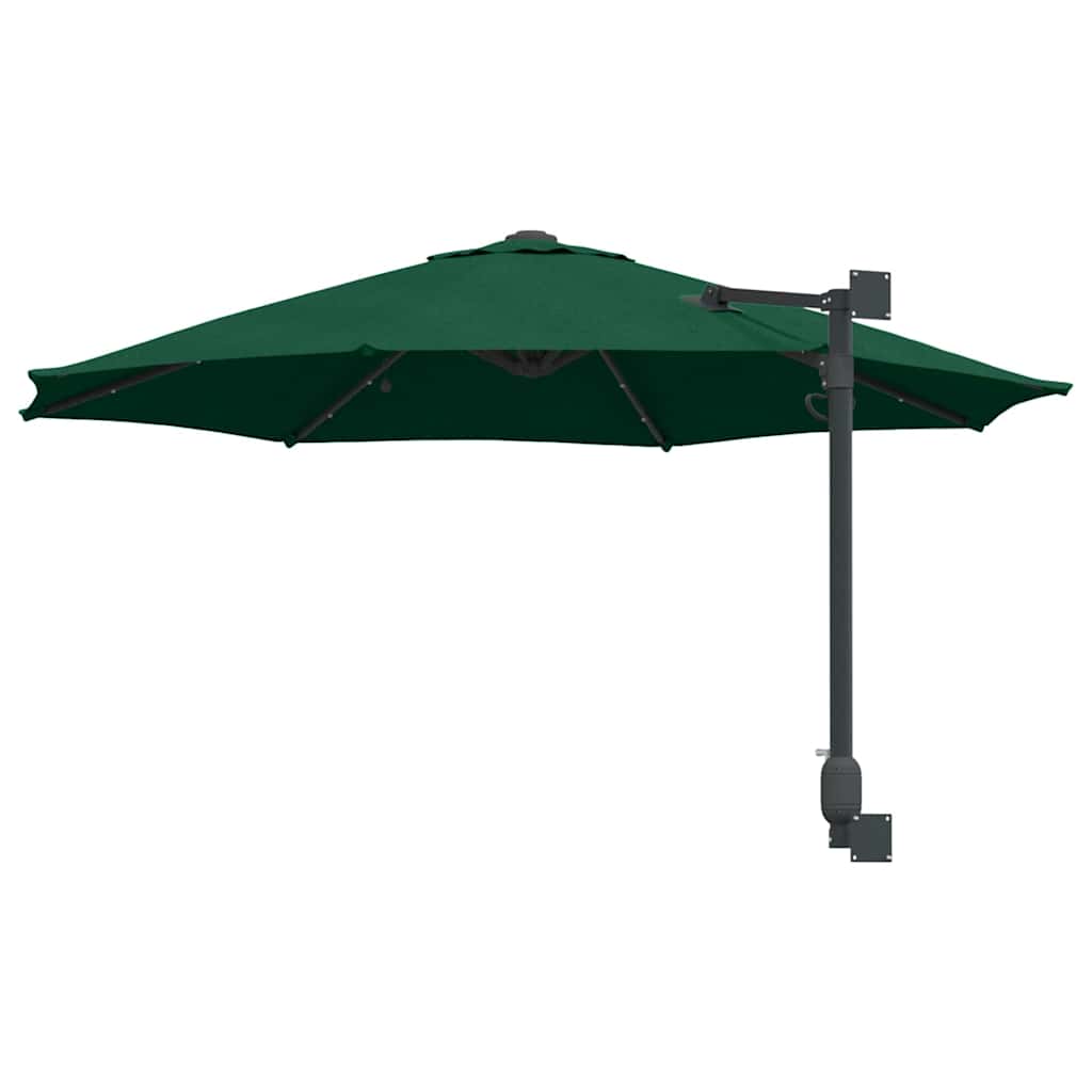 Garden Parasol Manual Green and Black 248 x 248 x 148 cm