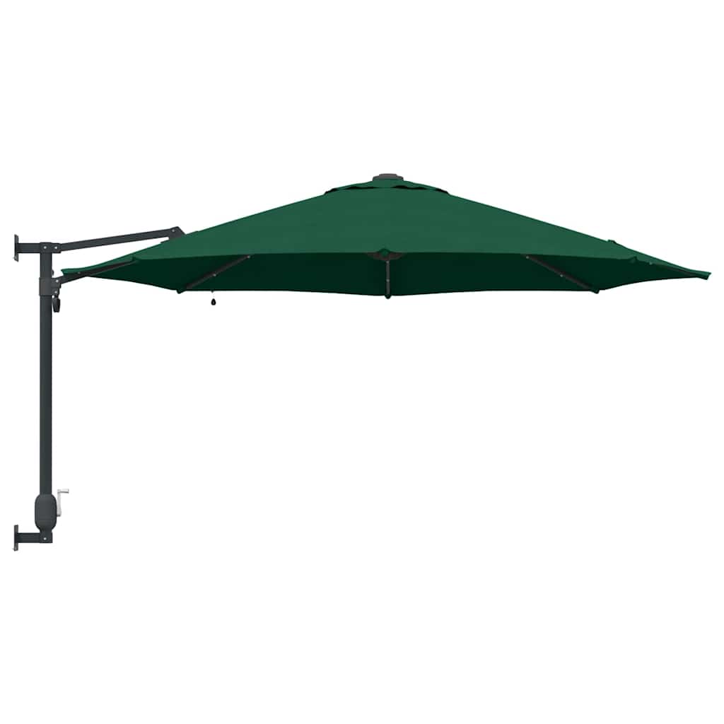 Garden Parasol Manual Green and Black 248 x 248 x 148 cm