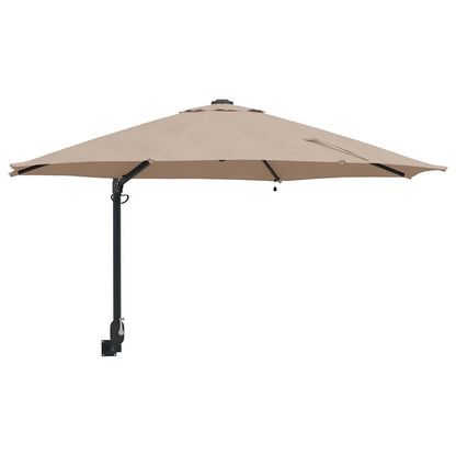 Garden Parasol Manual Taupe and Black 248 x 248 x 148 cm
