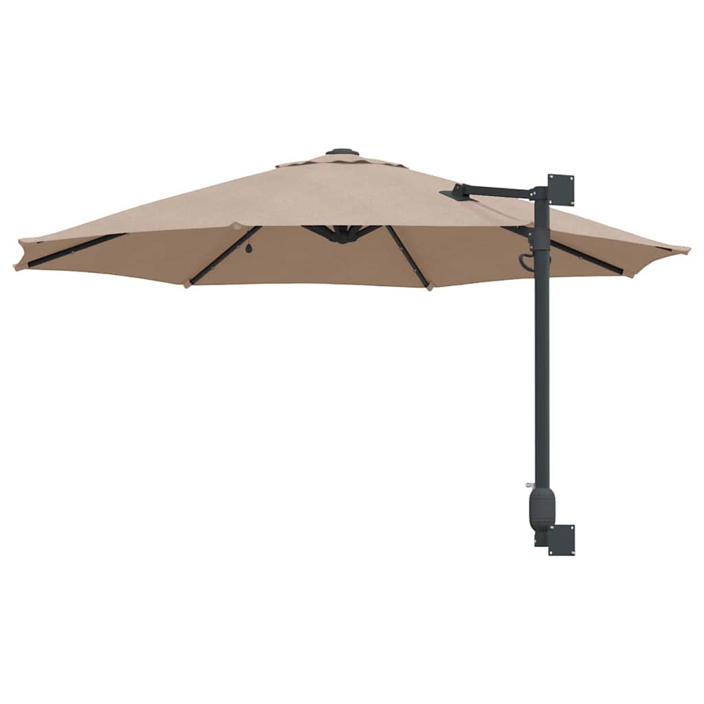 Garden Parasol Manual Taupe and Black 248 x 248 x 148 cm