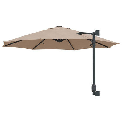 Garden Parasol Manual Taupe and Black 248 x 248 x 148 cm